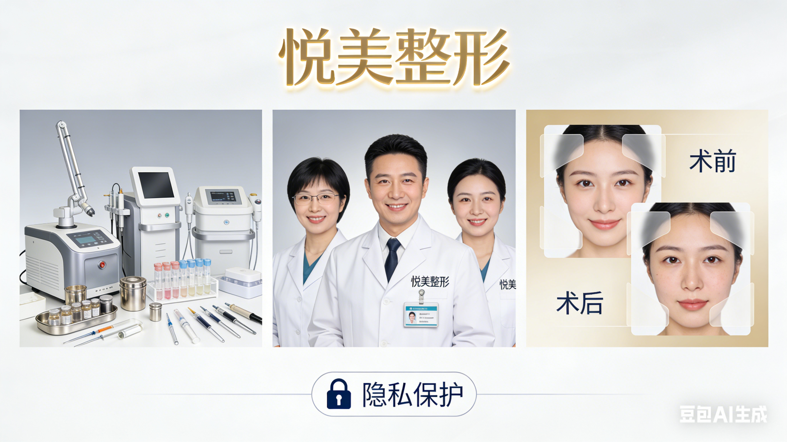 医疗美容网站开发-悦美整形