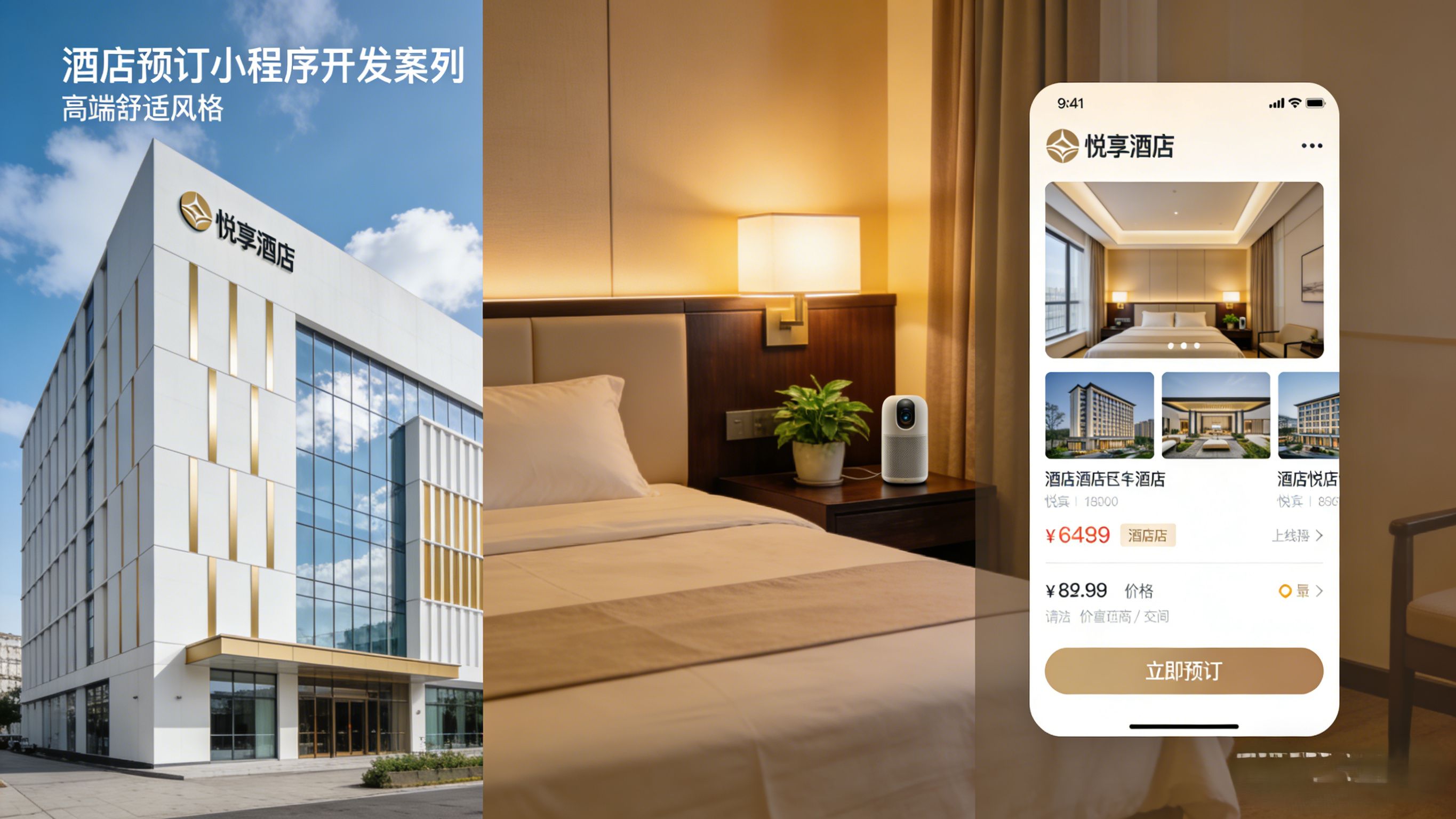 酒店预订小程序开发-悦享酒店
